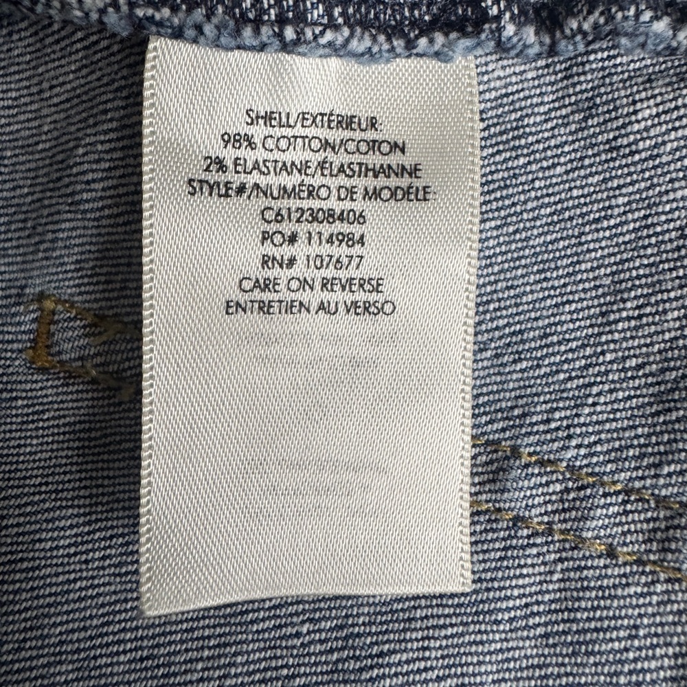 Alice + Olivia Coletta Denim Mini Skirt Splatter Paint Size 28 - Picture 15 of 15